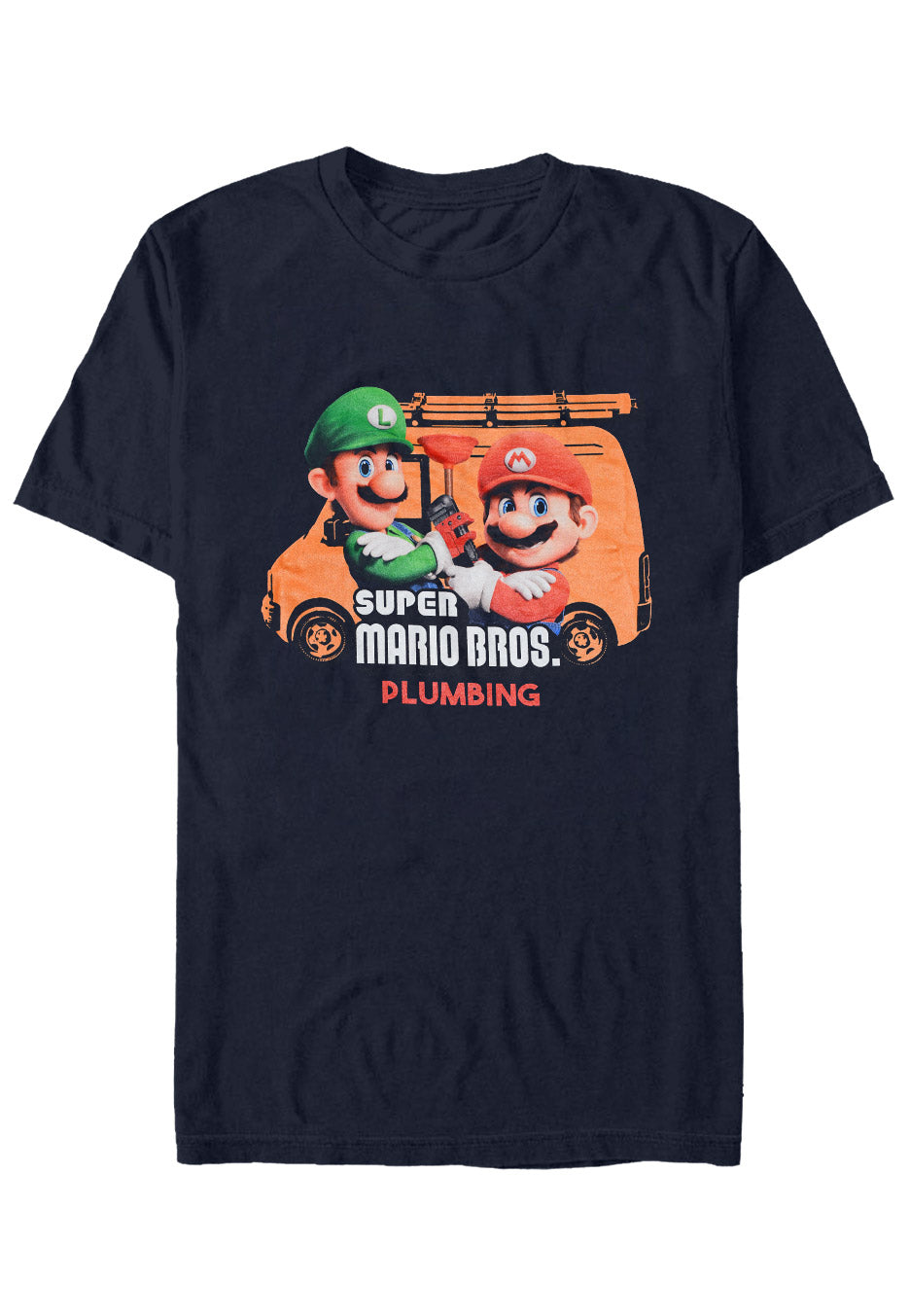 Super Mario - Plumbing Navy - T-Shirt Clearance 100% Guaranteed