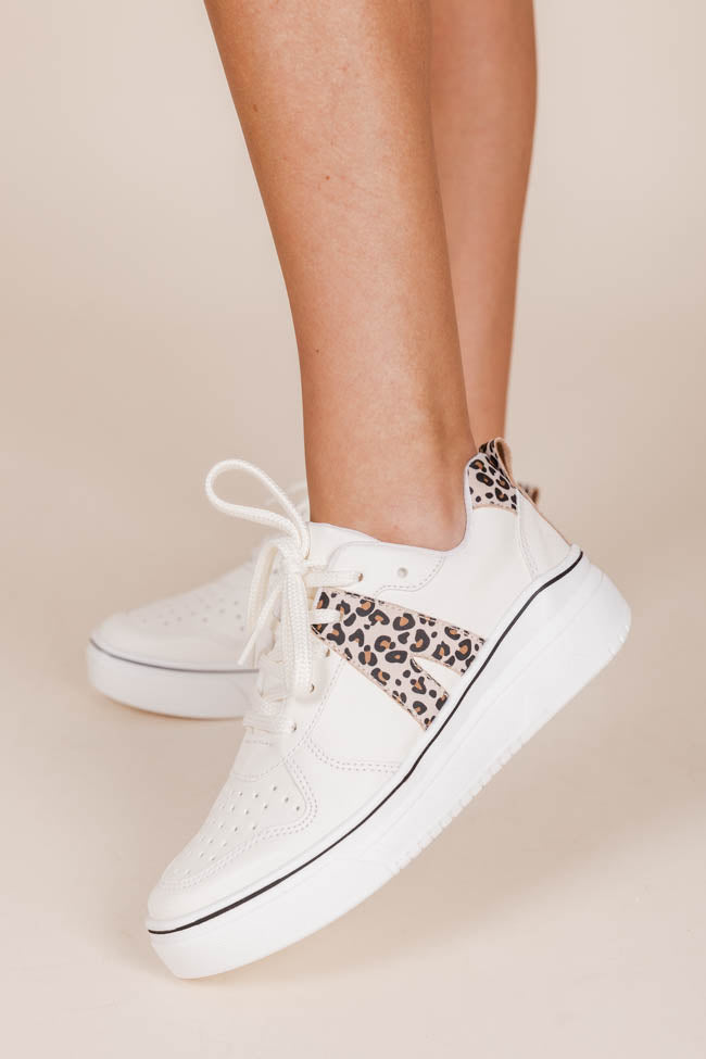 Edie Leopard and White Sneakers FINAL SALE Geniue Stockist For Sale