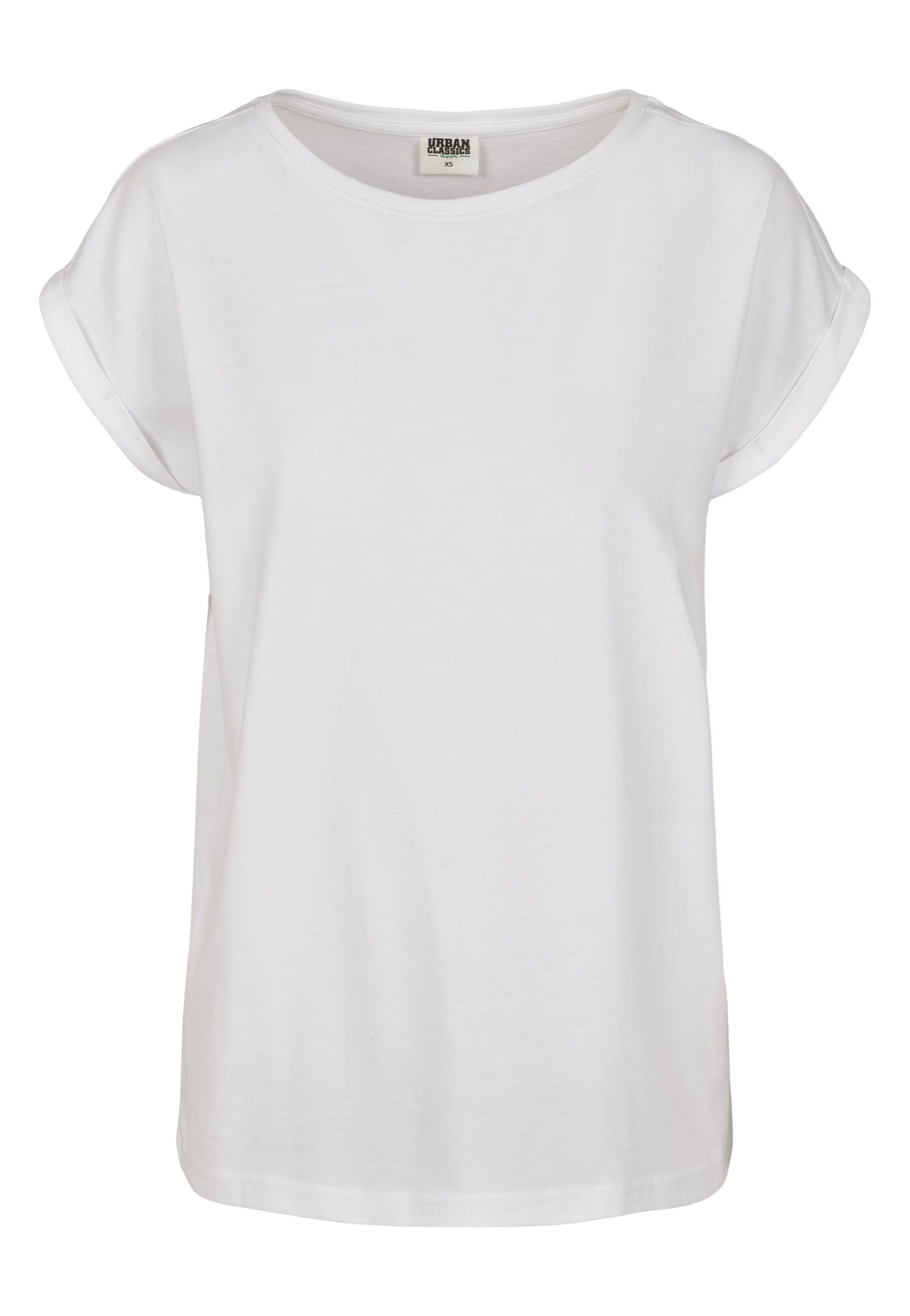 Urban Classics - Ladies Organic Extended Shoulder White - T-Shirt Outlet Wiki