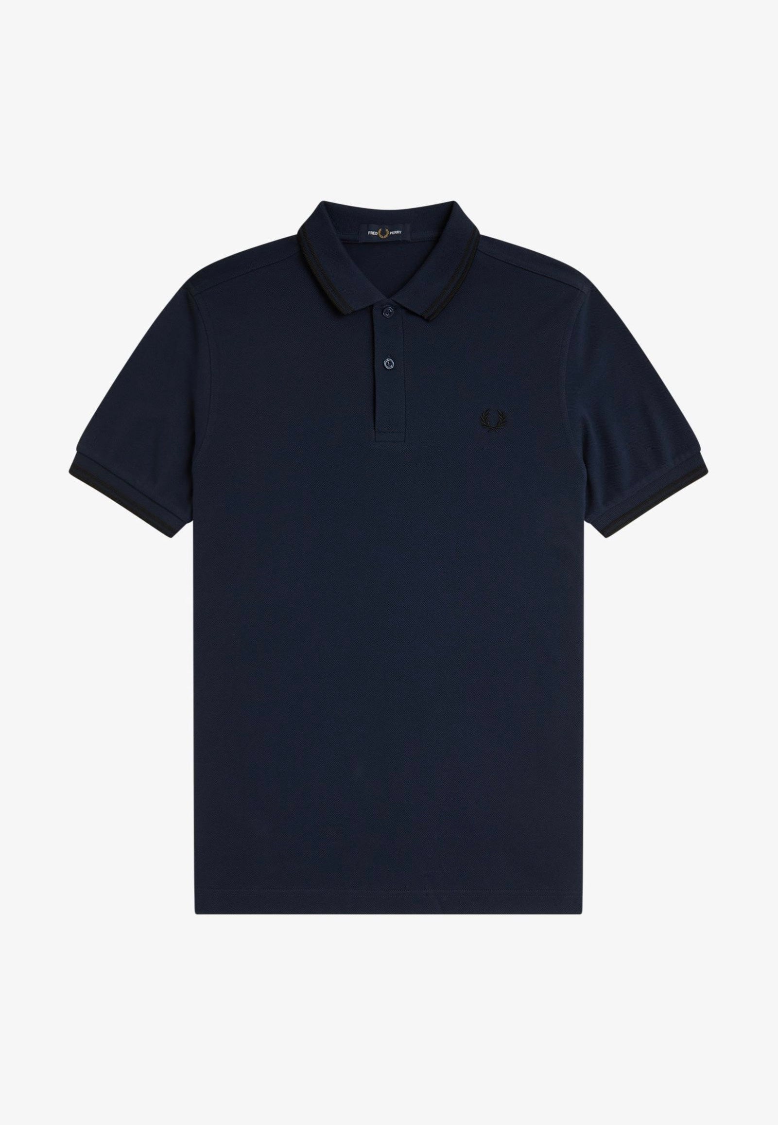 Fred Perry - The Twin Tipped Dkcarbon/Black - Polo Pictures Cheap Online