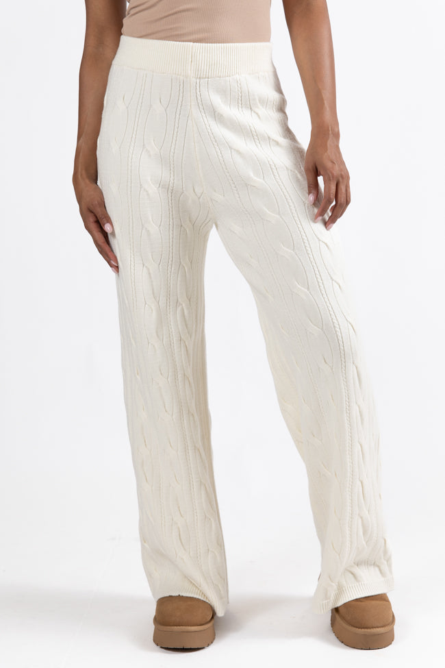 Forever Winter Ivory Cable Knit Sweater Lounge Pants Macy Blackwell X Pink Lily FINAL SALE Explore