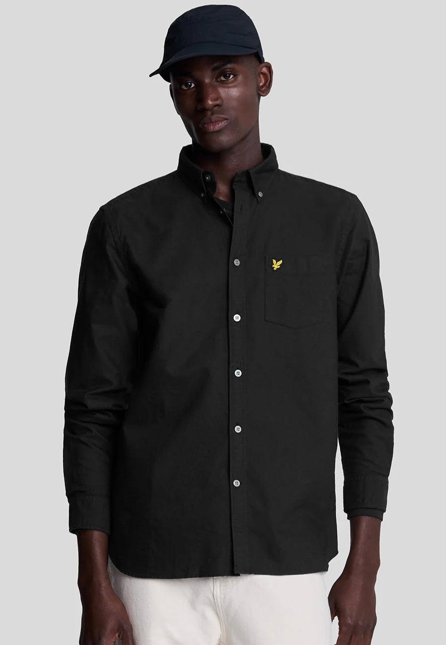 Lyle & Scott - Plain Oxford Jet Black - Shirt Free Shipping Cheap Online