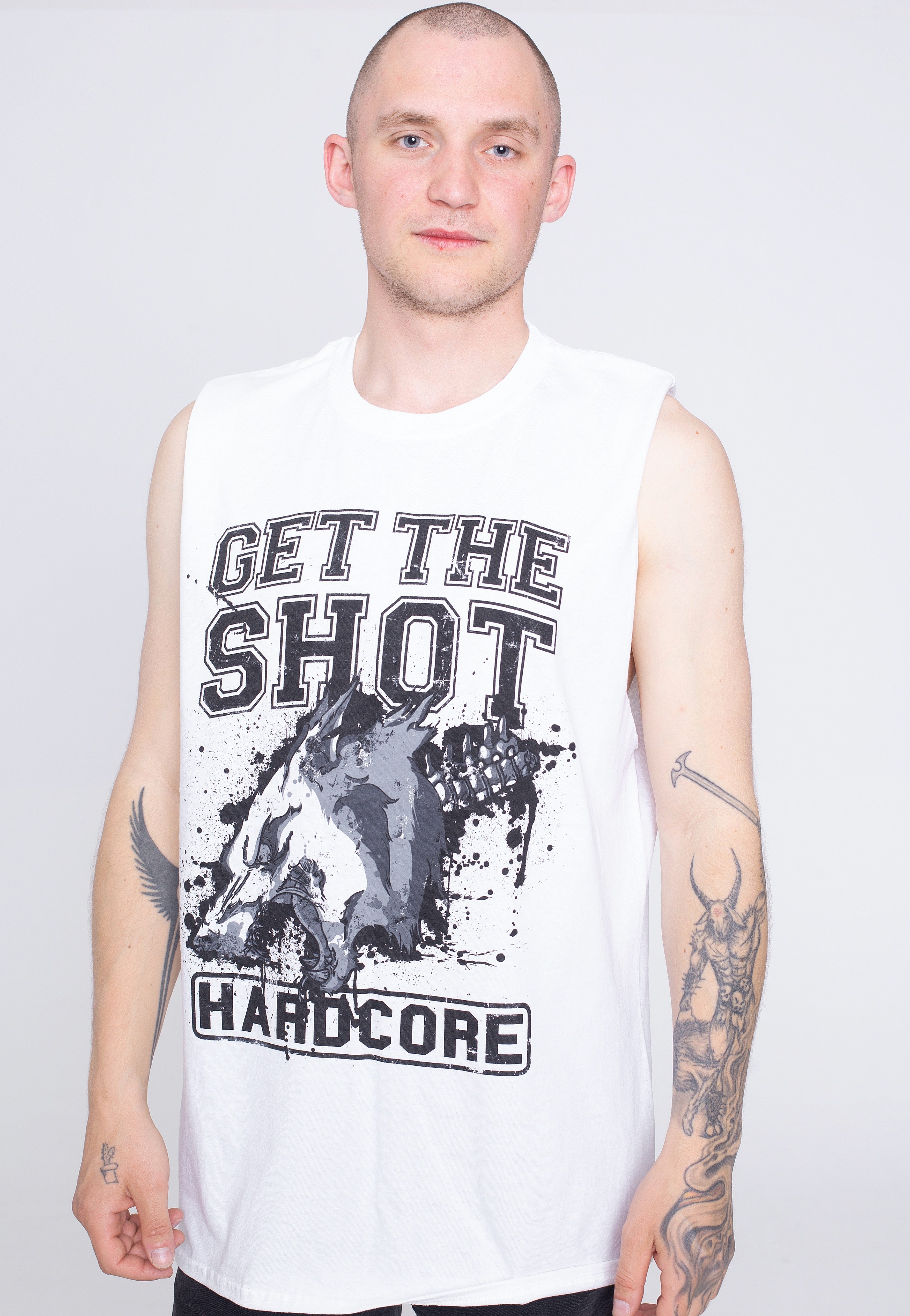 Get The Shot - Wreck Your Life White - Sleeveless View Cheap Online