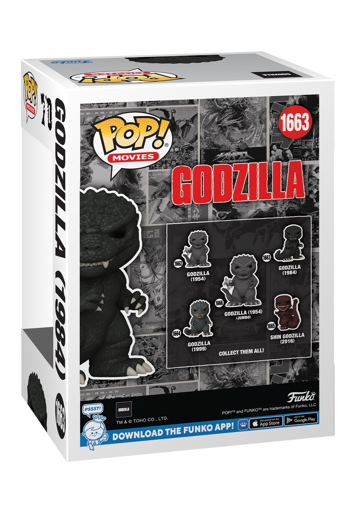 Godzilla - Godzilla 1984 w/Chase POP! Vinyl - Funko Pop Geniue Stockist