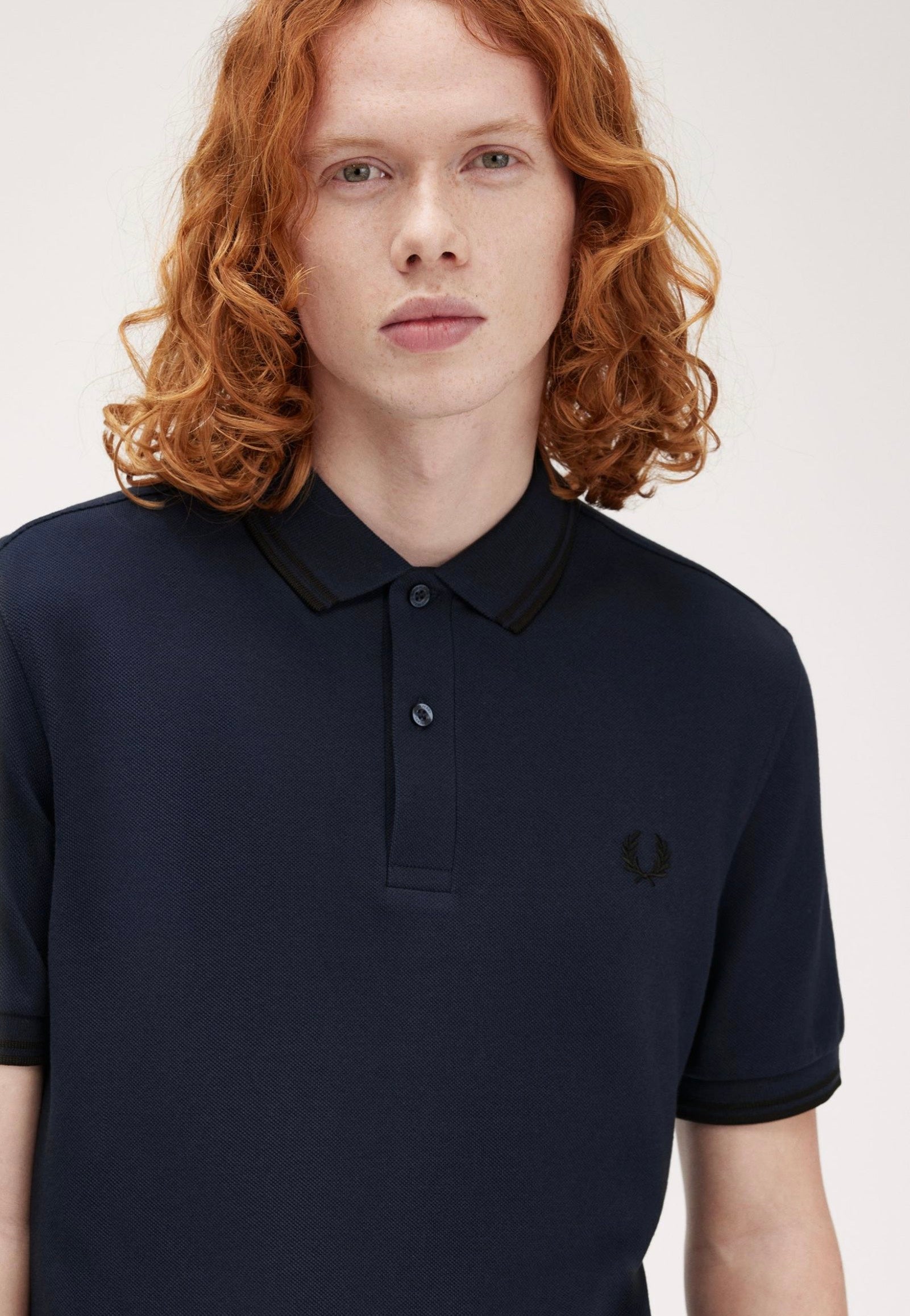 Fred Perry - The Twin Tipped Dkcarbon/Black - Polo Pictures Cheap Online