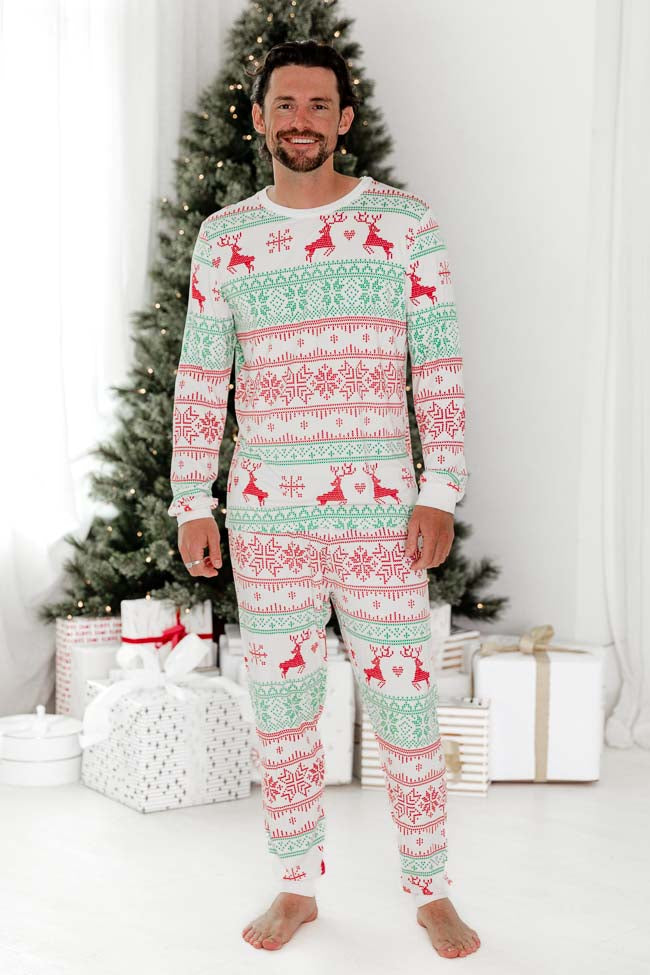 Sleigh All Day Men Red and Green Fair Isle Pajama Top FINAL SALE Cheap Sale Lowest Pice