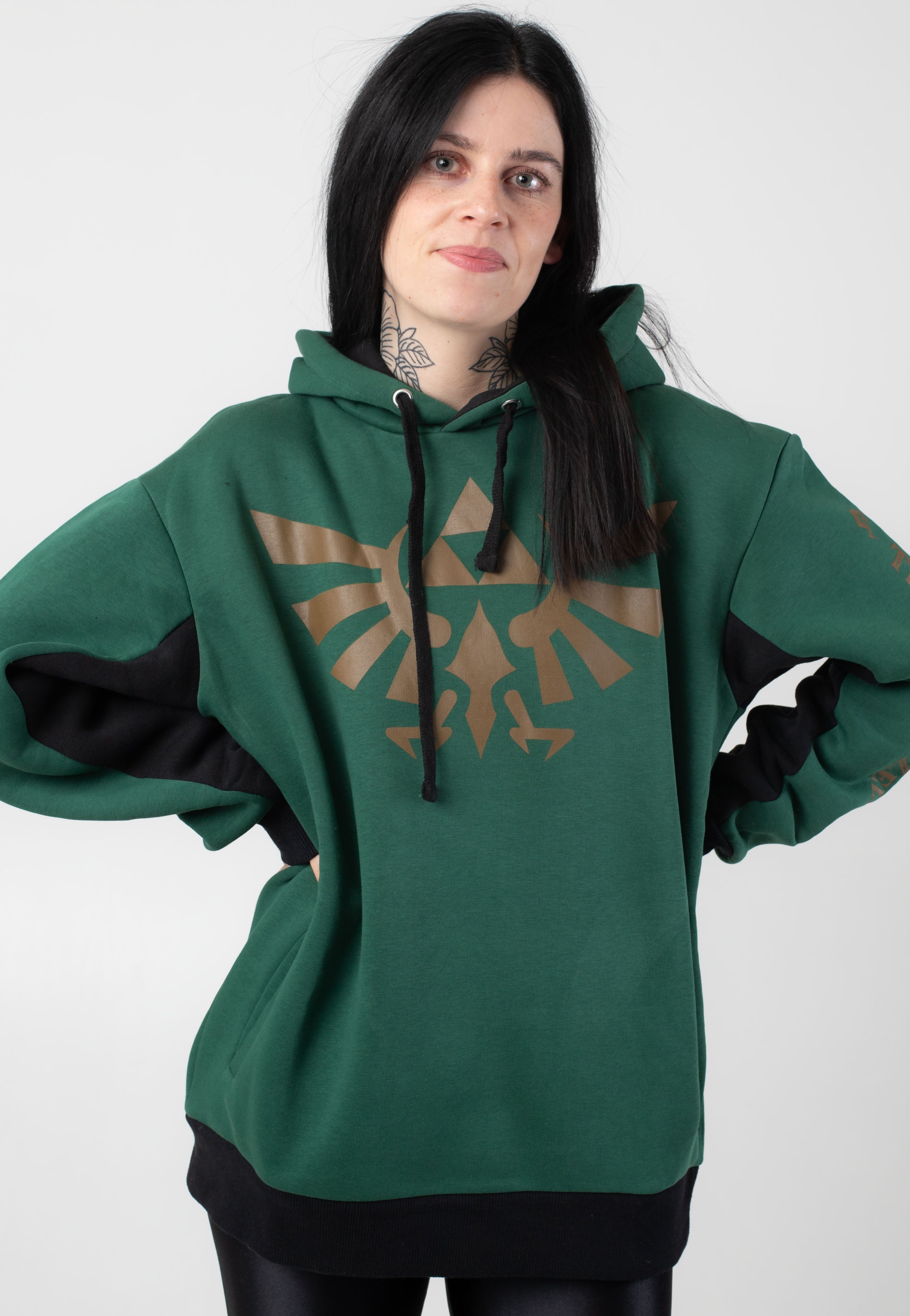 The Legend Of Zelda - Hyrule And Symbols Dark Green - Hoodie Discount Store