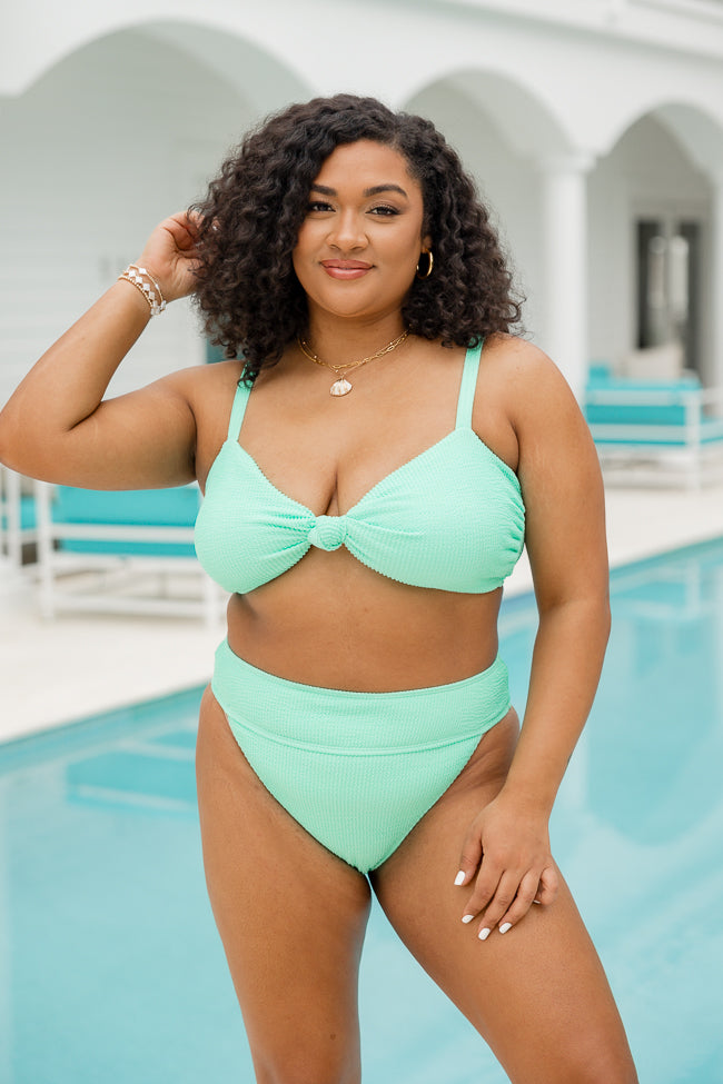 Coastal Kiss Mint Knotted Bikini Top FINAL SALE Footlocker Cheap Online