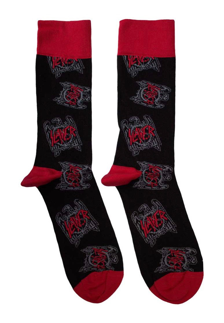 Slayer - Eagle Crest Pattern - Socks View For Sale