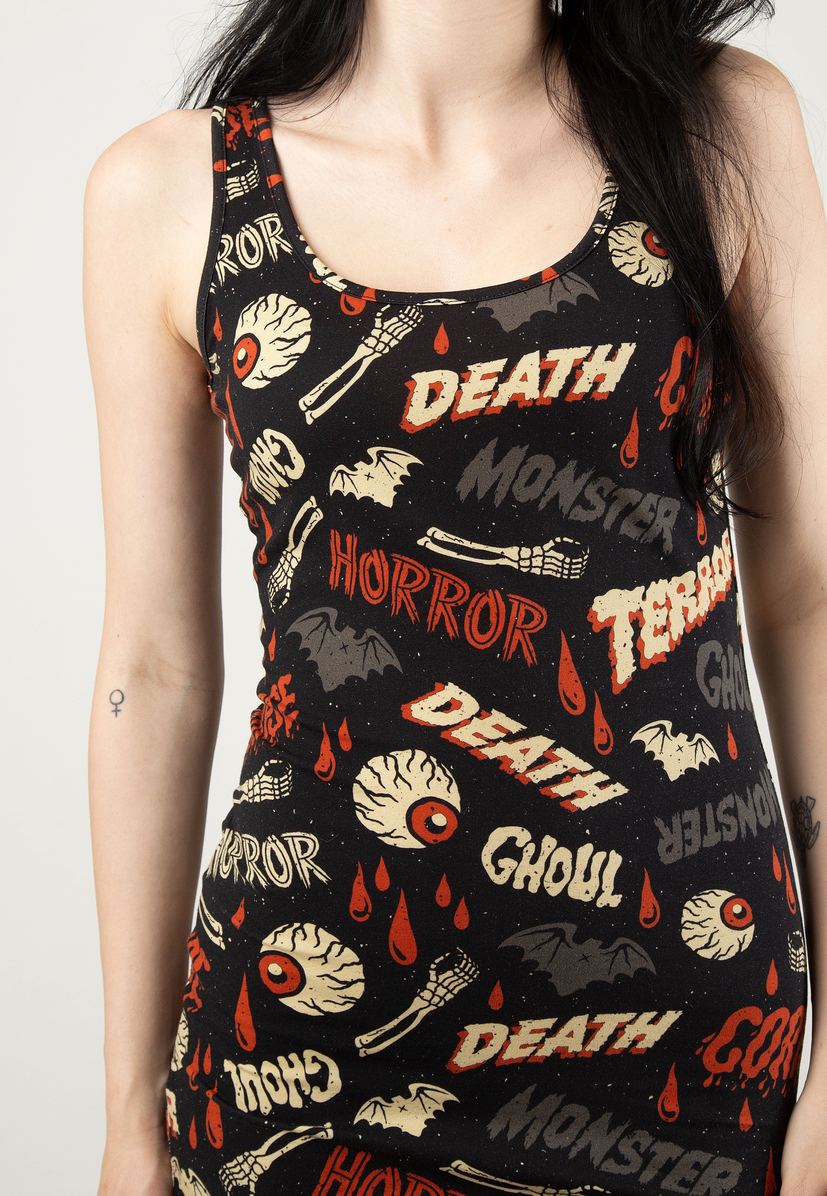 Sourpuss Clothing - Oh The Horror Black - Dress Discount Eastbay