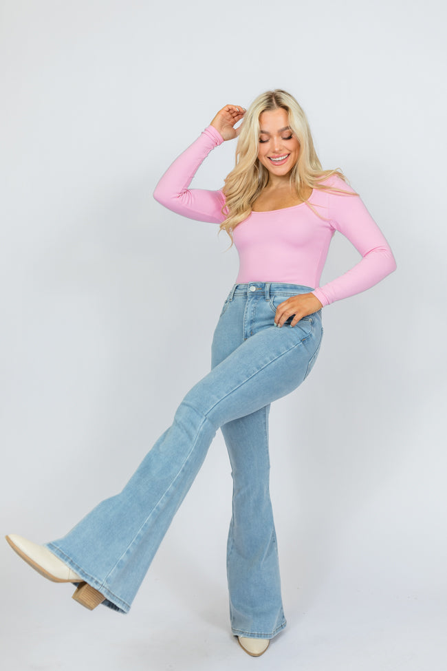 Maren Light Wash Stretchy Flare Jeans FINAL SALE Clearance Store For Sale