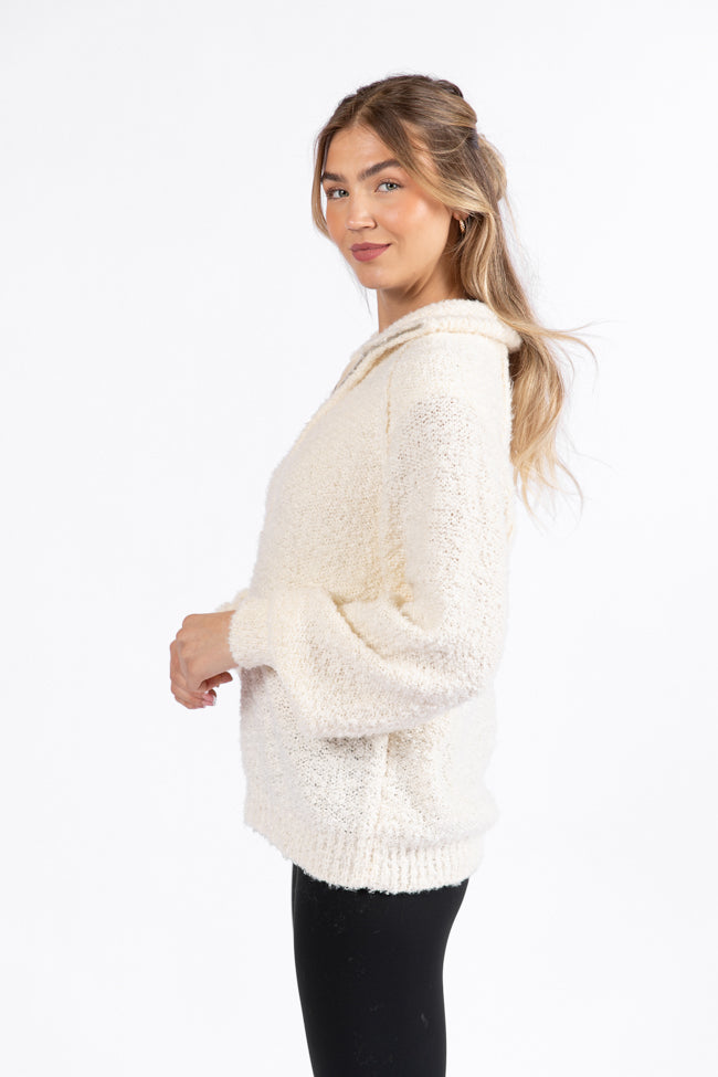 Signature Move Cream Fuzzy Quarter Zip Pullover SALE For Sale Cheap Pice From China