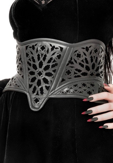 Restyle - Rosarium Corset Black - Belt The Best Store To Get