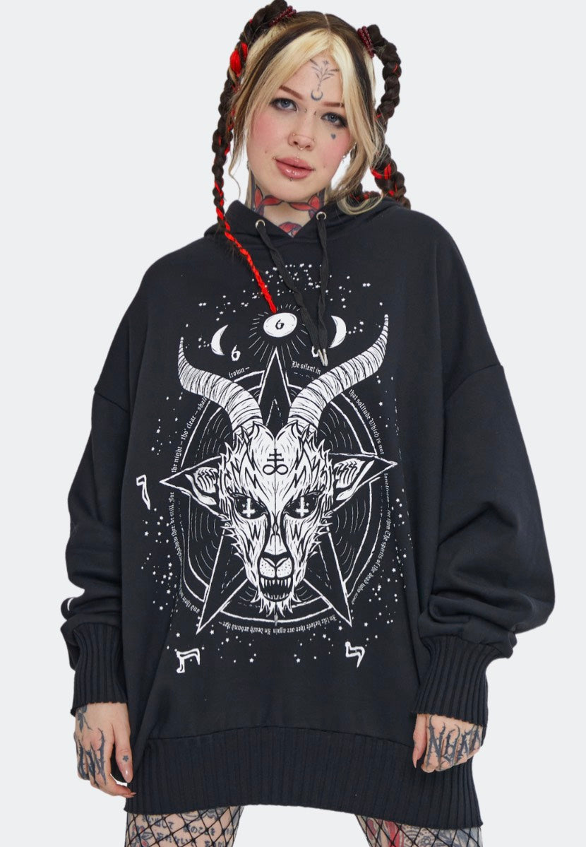 Jawbreaker - Baphomet Printed Oversized Black - Hoodie Genuine Sale Online