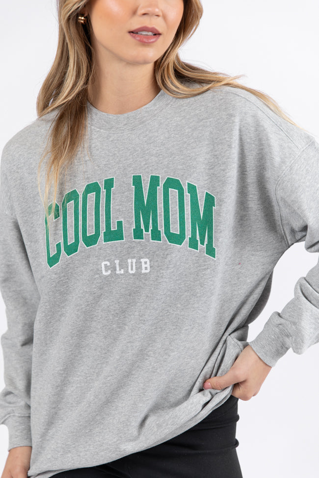 Cool Mom Club Light Grey Oversized Graphic Sweatshirt Cheap Sale 2025