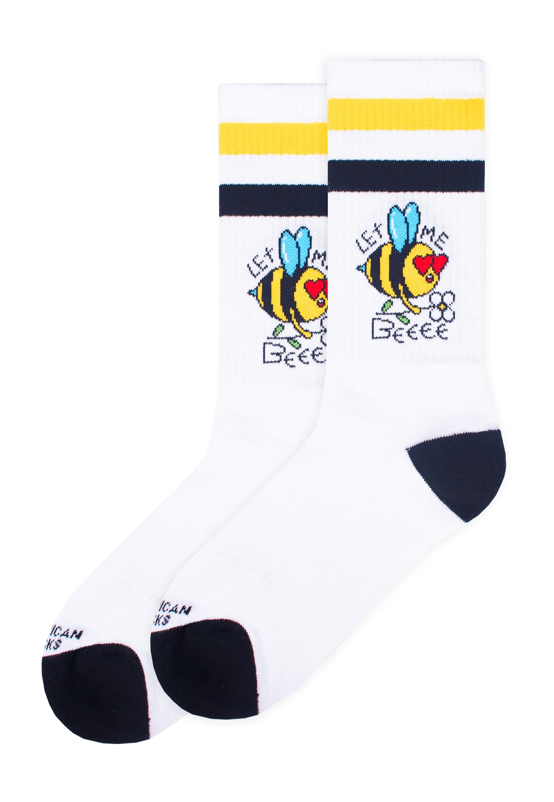 American Socks - Let me Bee Mid High White - Socks Buy Cheap Manchester Great Sale