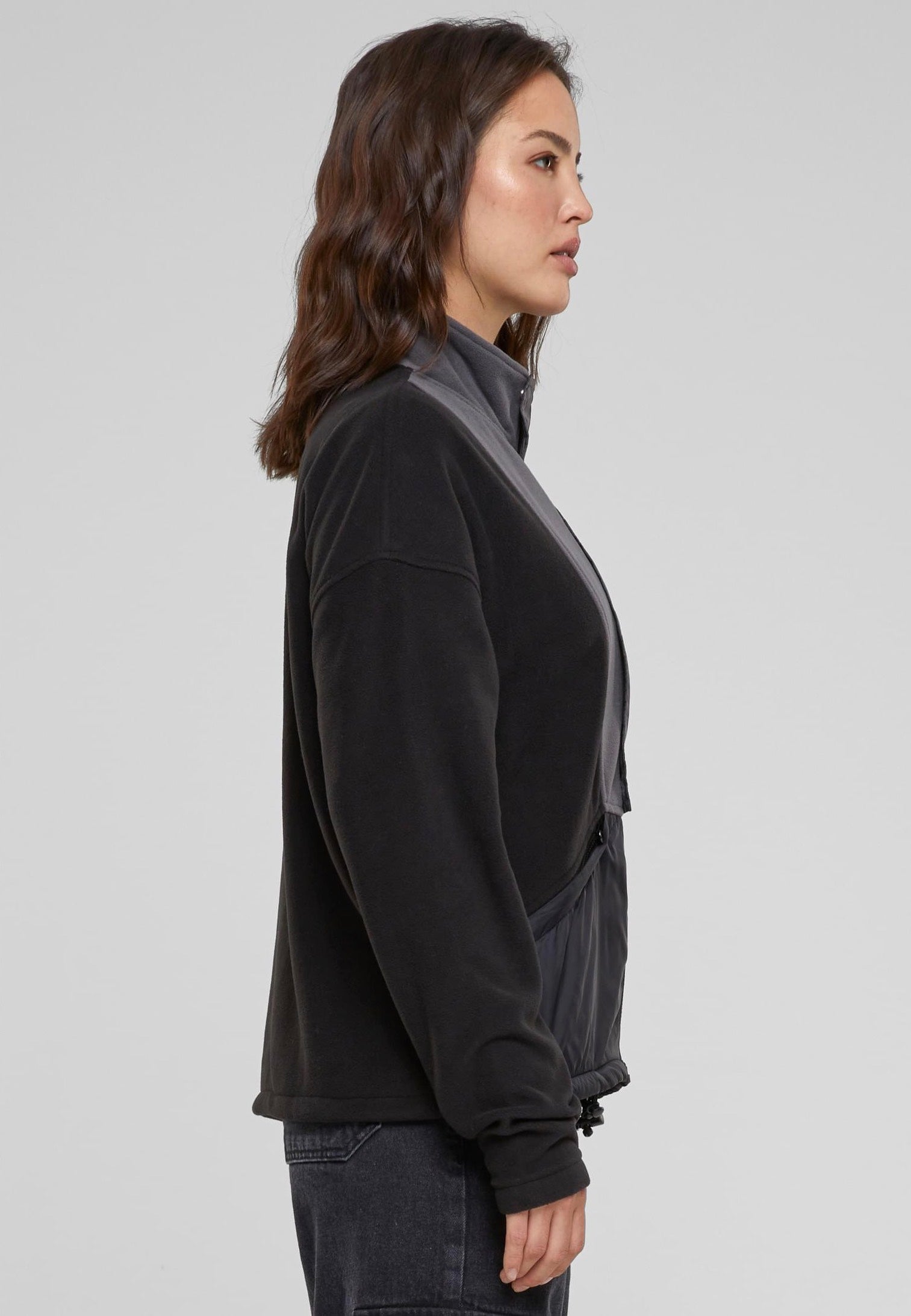 Urban Classics - Ladies Polarfleece Black/Darkshadow - Track Jacket Sast