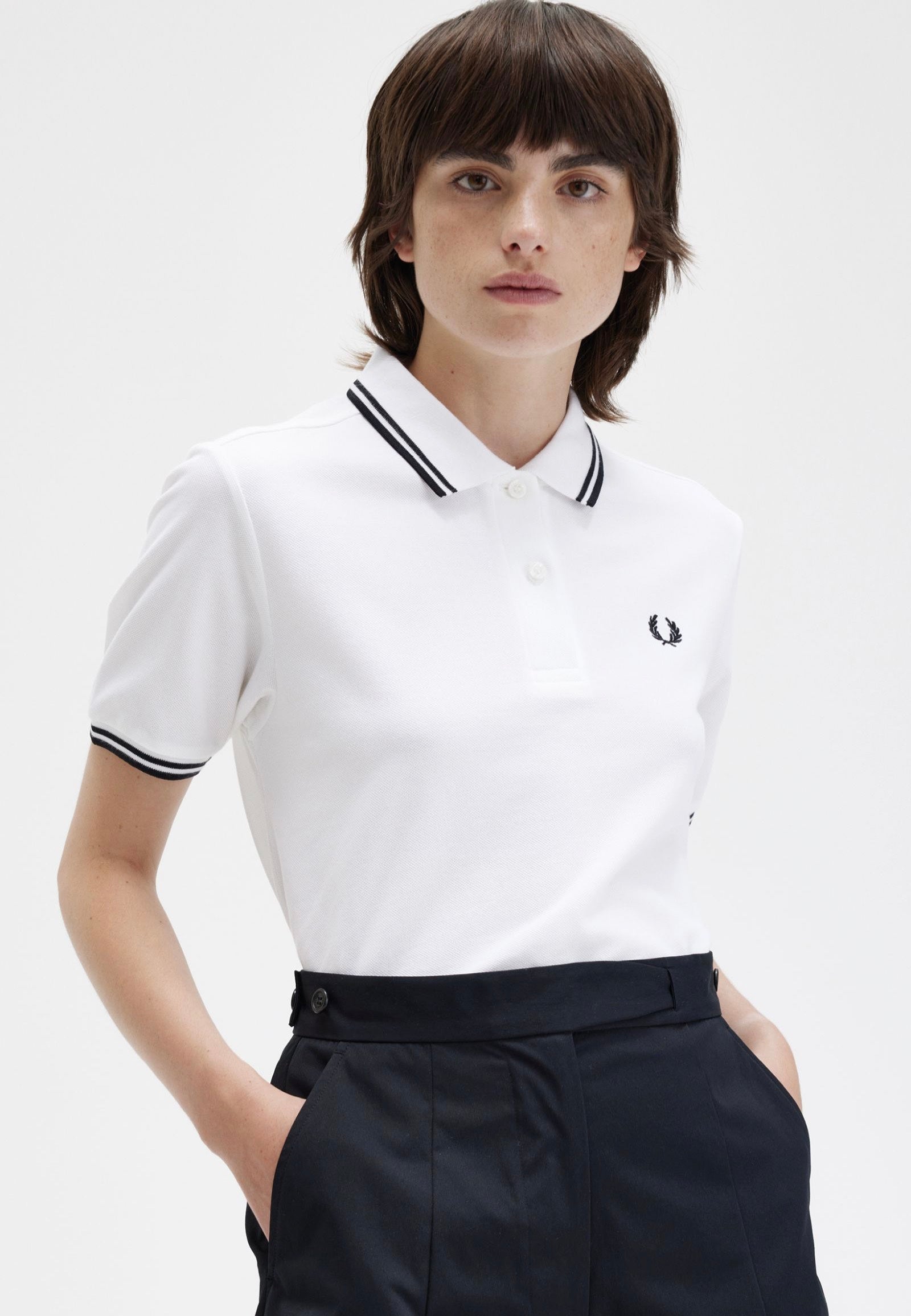 Fred Perry - Twin Tipped White - Polo Tumblr Cheap Pice