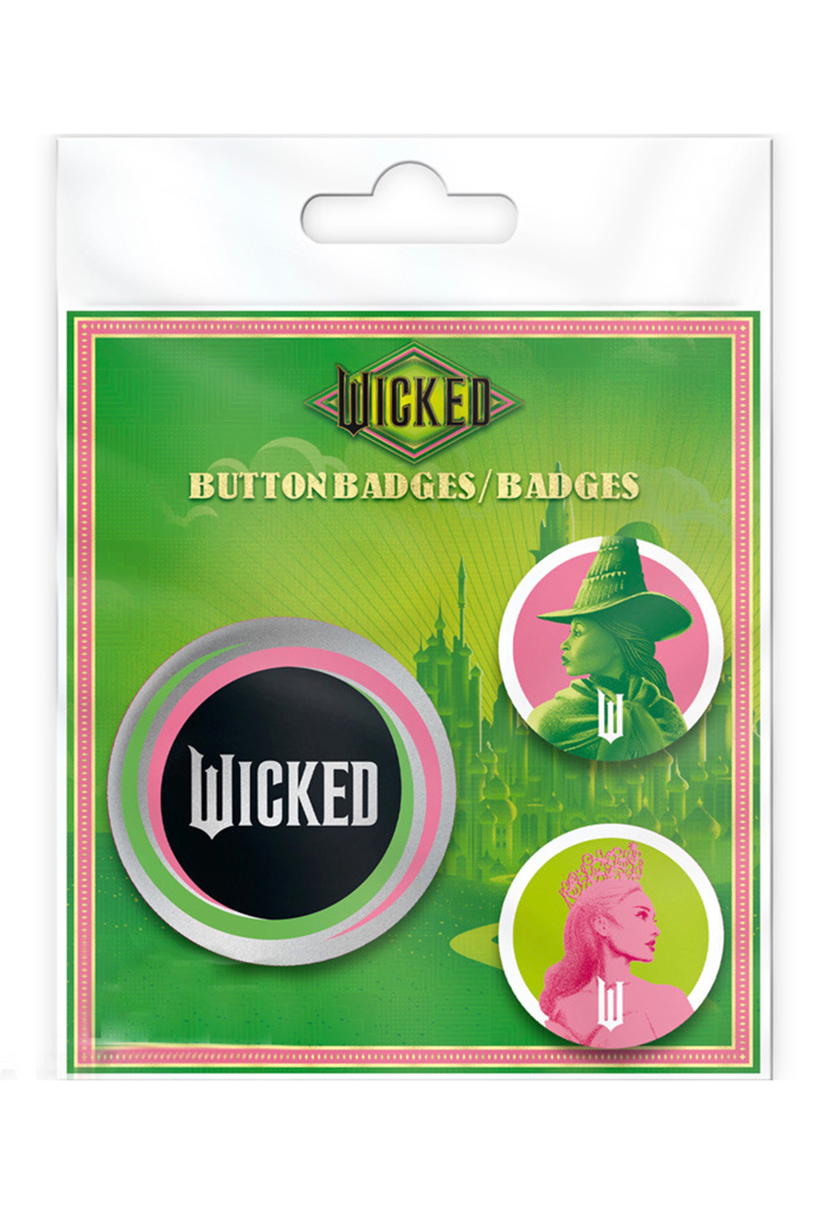 Wicked - Elphaba & Glinda Badge Pack - Button Clearance Limited Edition