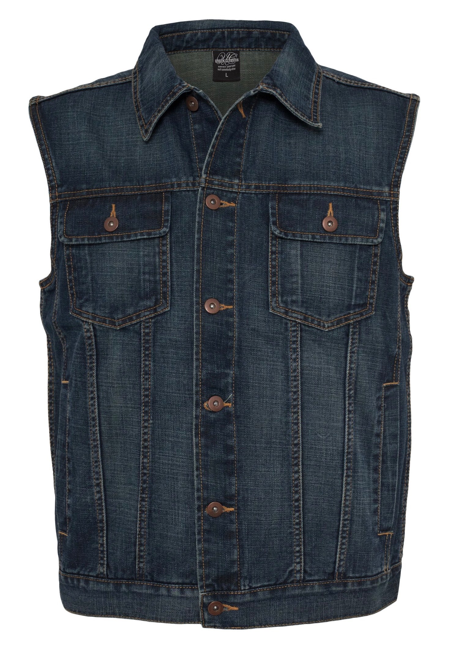 Urban Classics - Denim Denimblue - Jeans Vest Free Shipping Tumblr