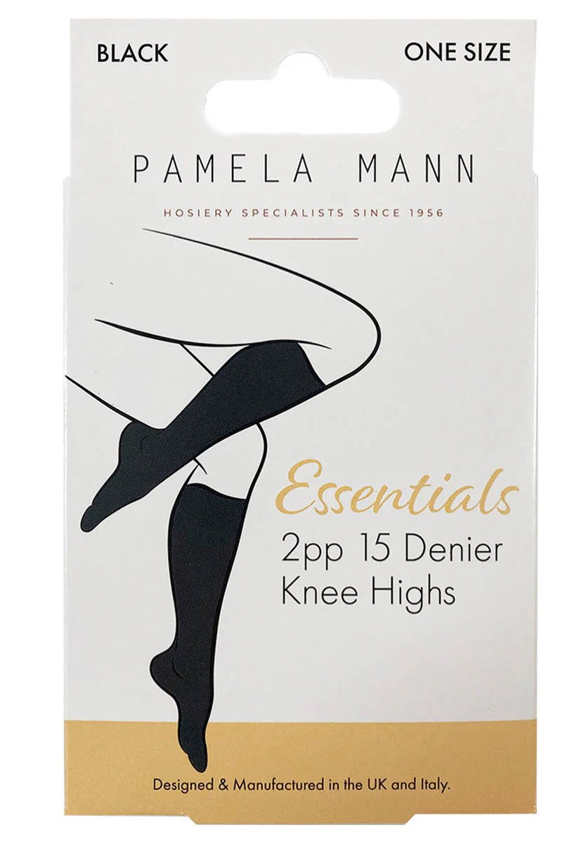 Pamela Mann - Sheer Knee High Pack Of 2 Black - Socks Clearance Recommend