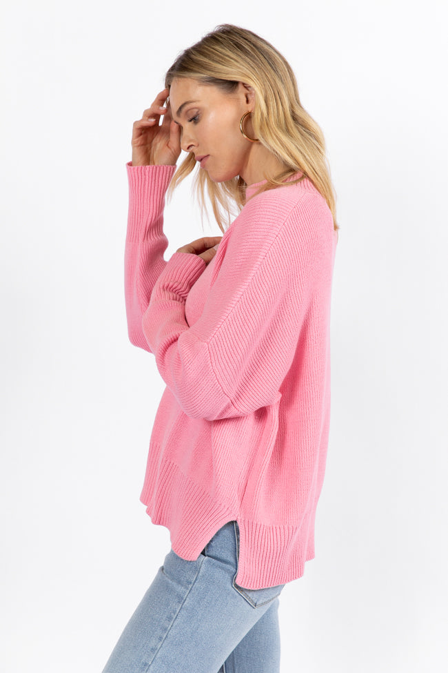 A Great Escape Pink Oversized Sweater FINAL SALE Classic