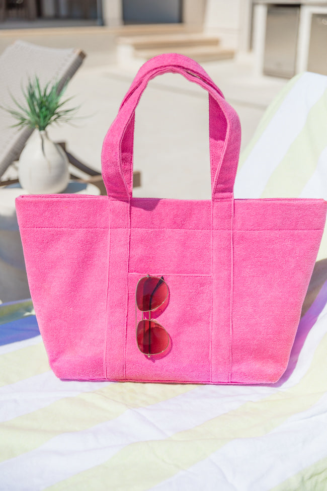 Pink Terry Cloth Tote Bag Manchester Cheap Pice