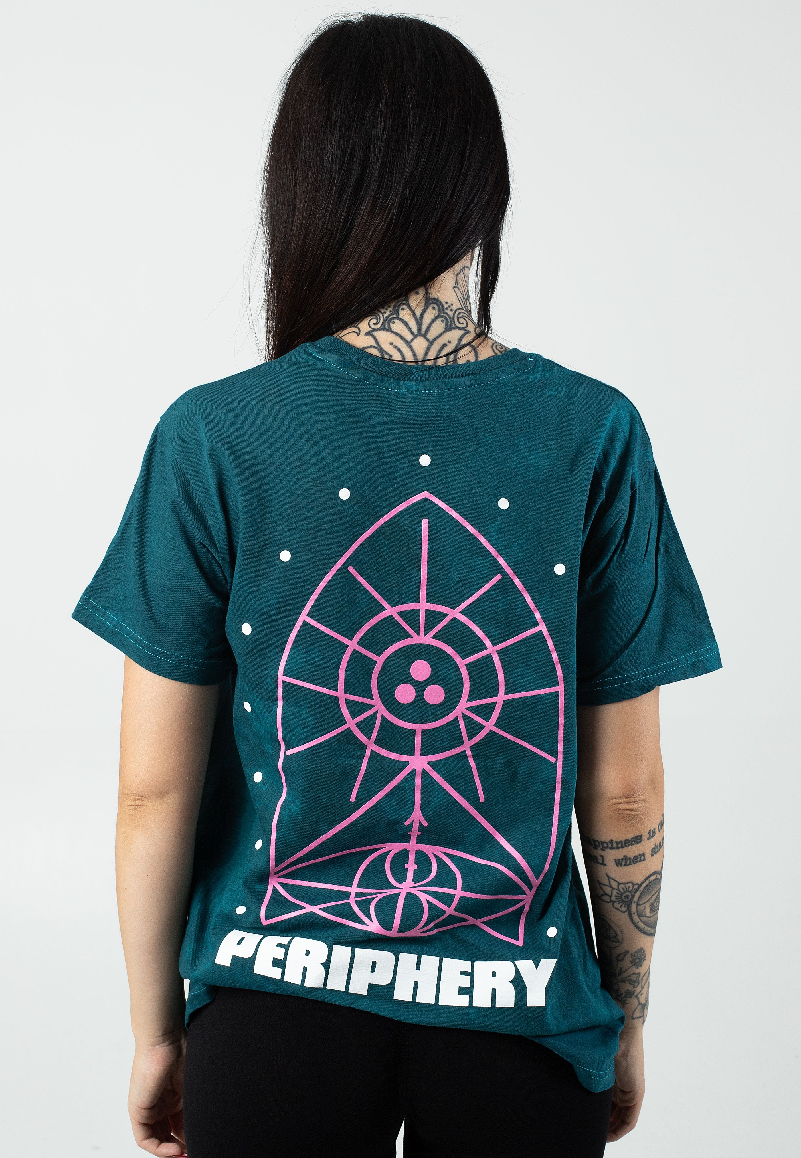 Periphery - 3Dot Geometric Symbols Teal Tie Dye - T-Shirt Cheap Sale Amazon