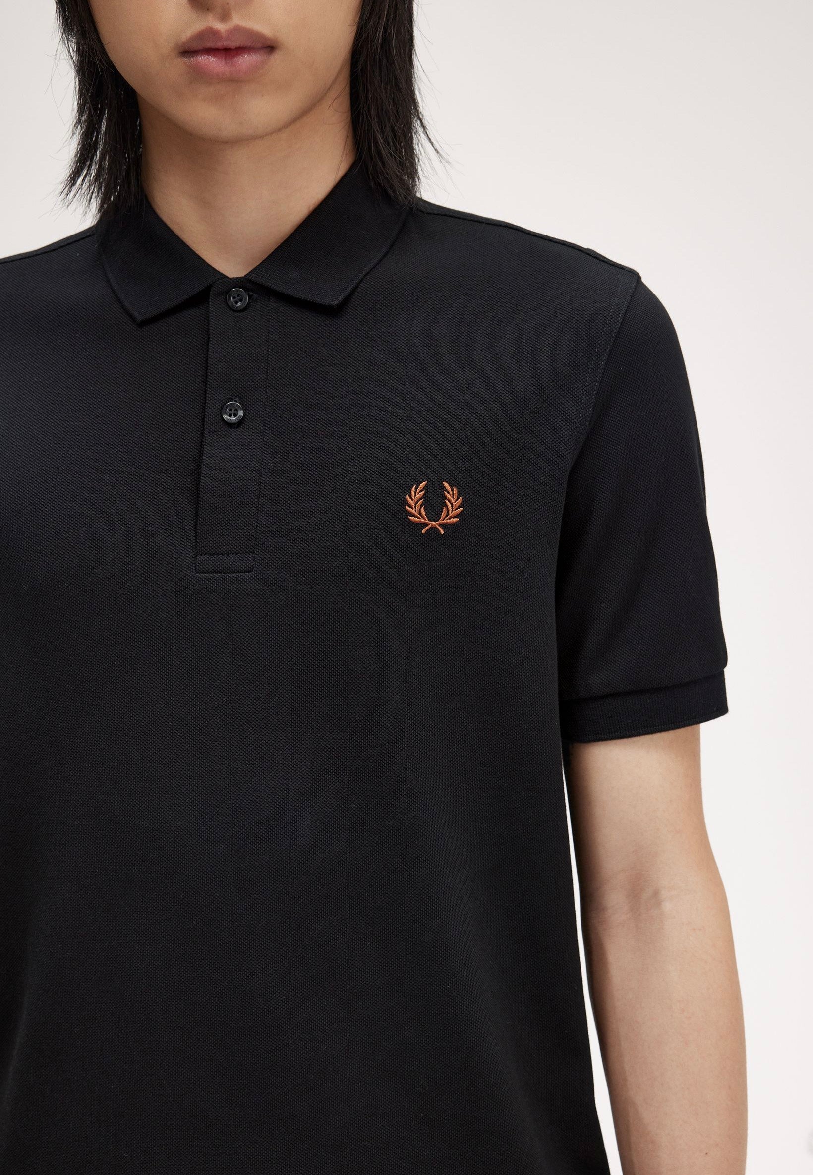 Fred Perry - The Fred Perry Black/Marmalade - Polo Manchester For Sale