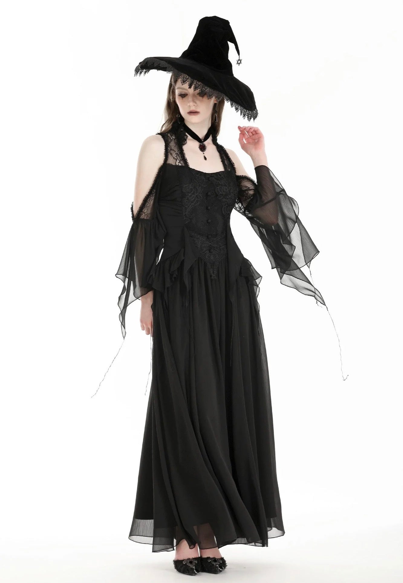 Dark In Love - Halloween Witch Off Shoulder Black - Dress Geniue Stockist Cheap Pice