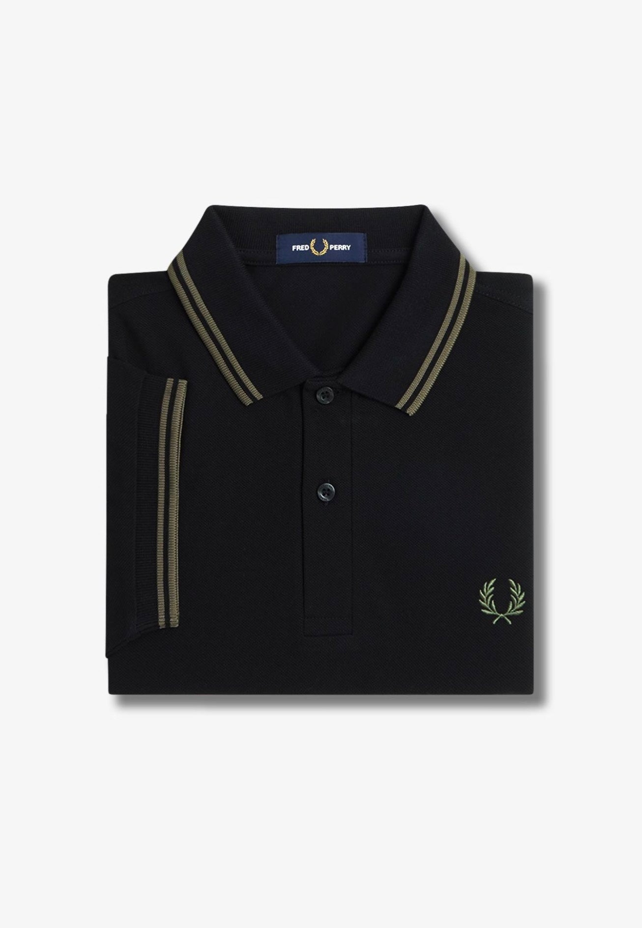 Fred Perry - The Twin Tipped Black/Lr Wgre - Polo Discount Visit New