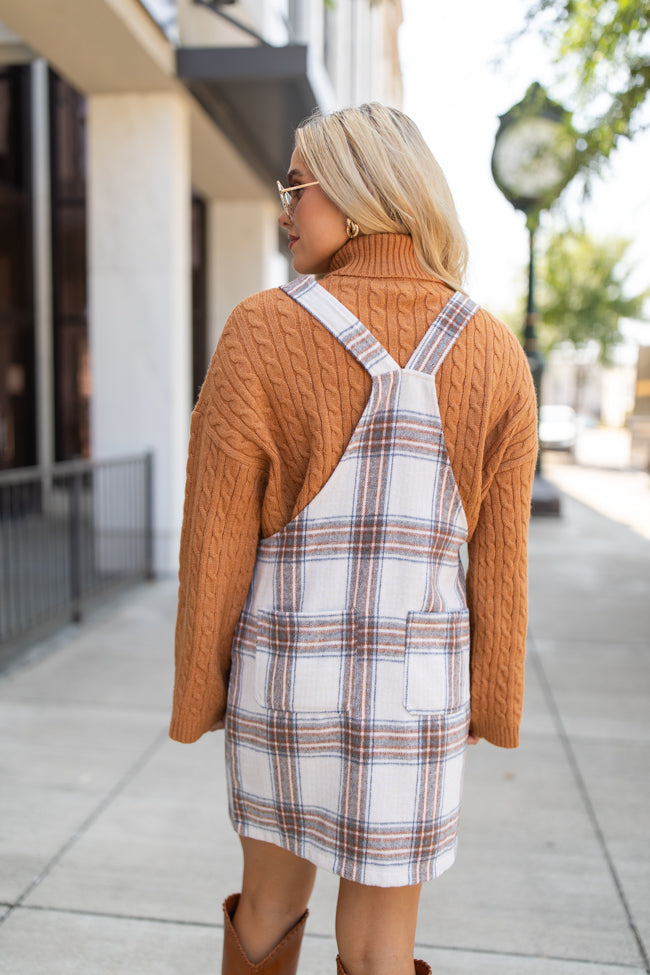 Over It Plaid Overall Mini Dress FINAL SALE Pay With Visa Sale Online