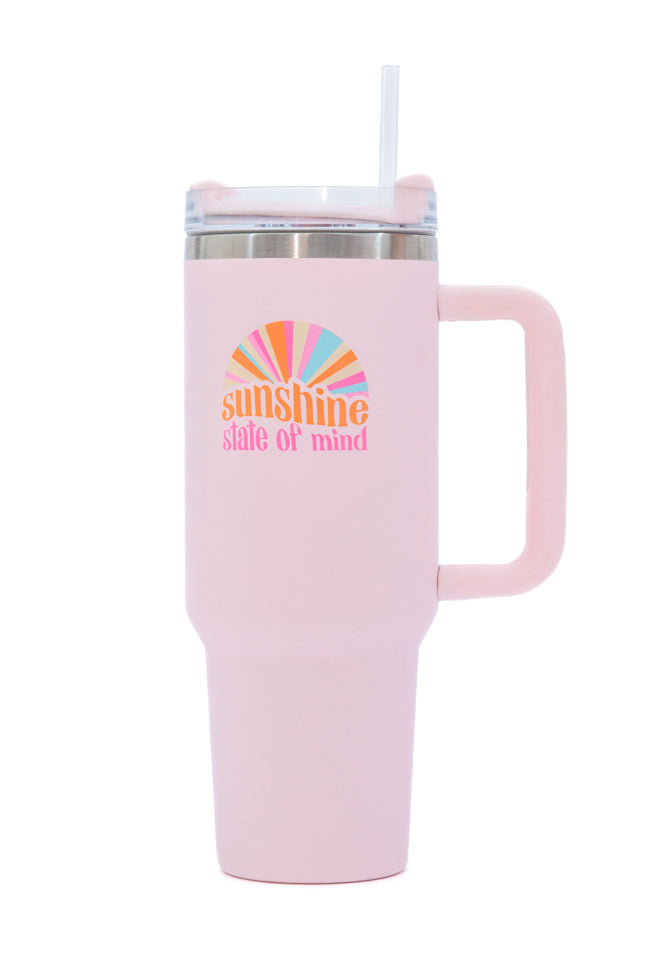 Sippin' Pretty Sunshine State Of Mind 40 oz Drink Tumbler With Lid And Straw