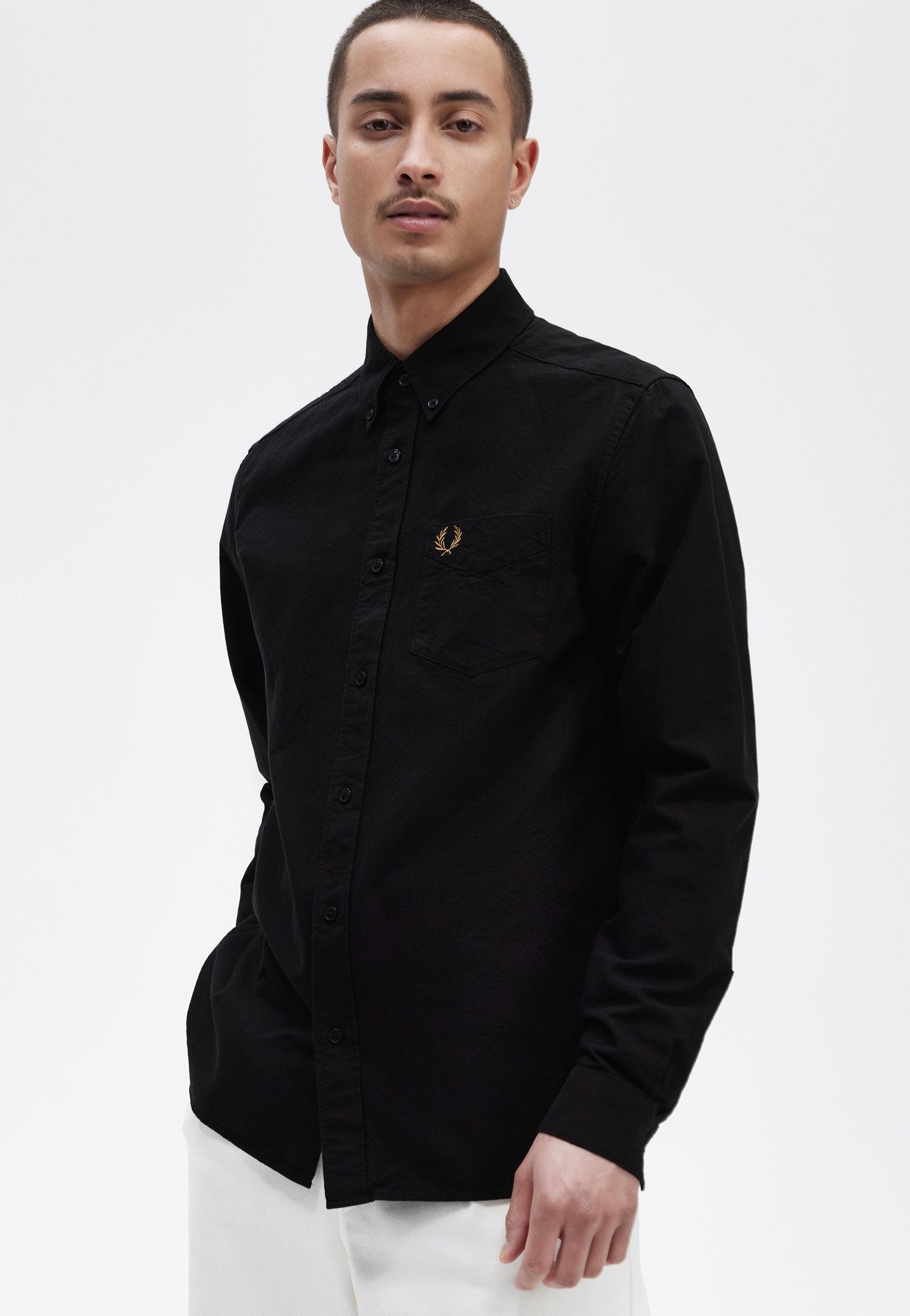 Fred Perry - Oxford Black - Shirt Free Shipping Pick A Best