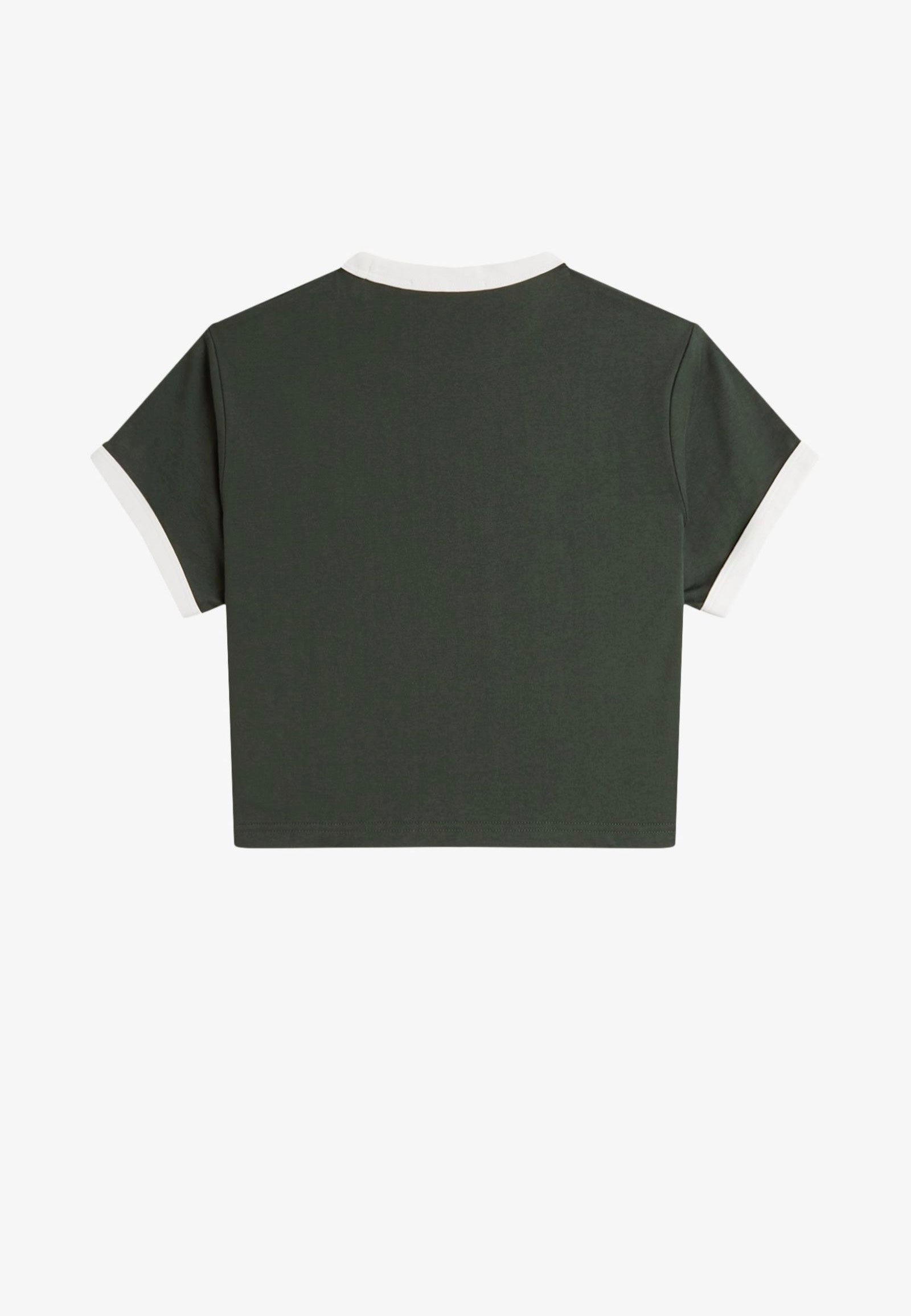 Fred Perry - Cropped Ringer Court Green - T-Shirt Cheap Fashionable