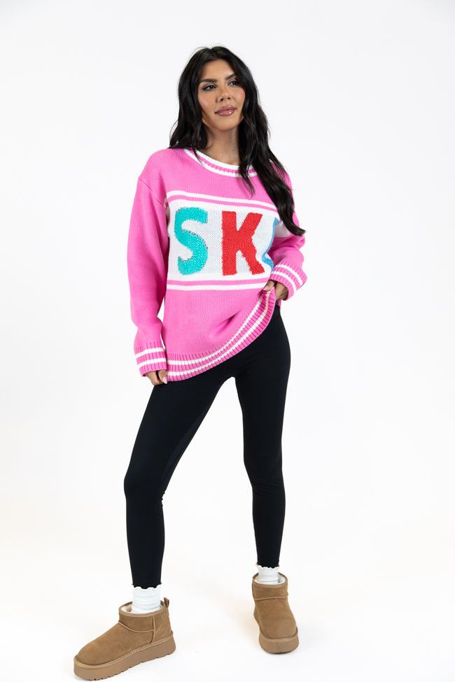 Varsity Ski Pink Sweater SALE Official Online