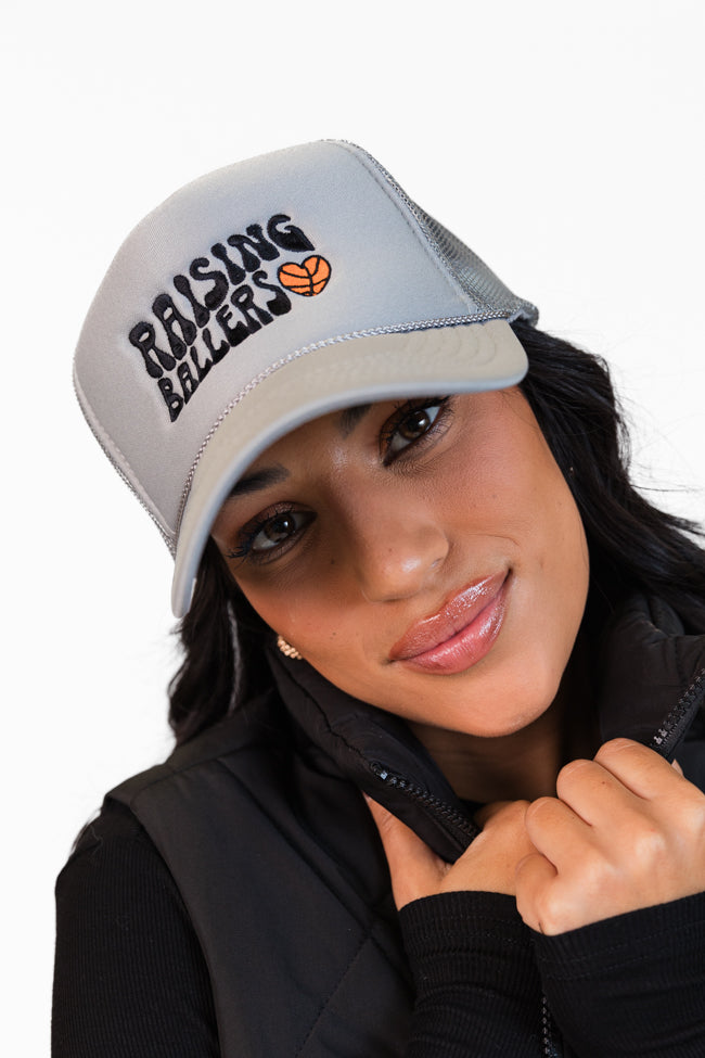 Raising Ballers Light Grey Trucker Hat Buy Cheap Low Cost