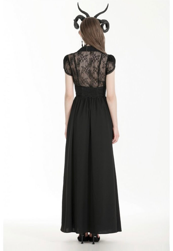 Dark in Love - Gothic Heart Embroidered Black Maxi - Skirt For Sale Finishline