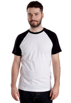 Urban Classics - Raglan Contrast White/Black - T-Shirt Free Shipping For Sale