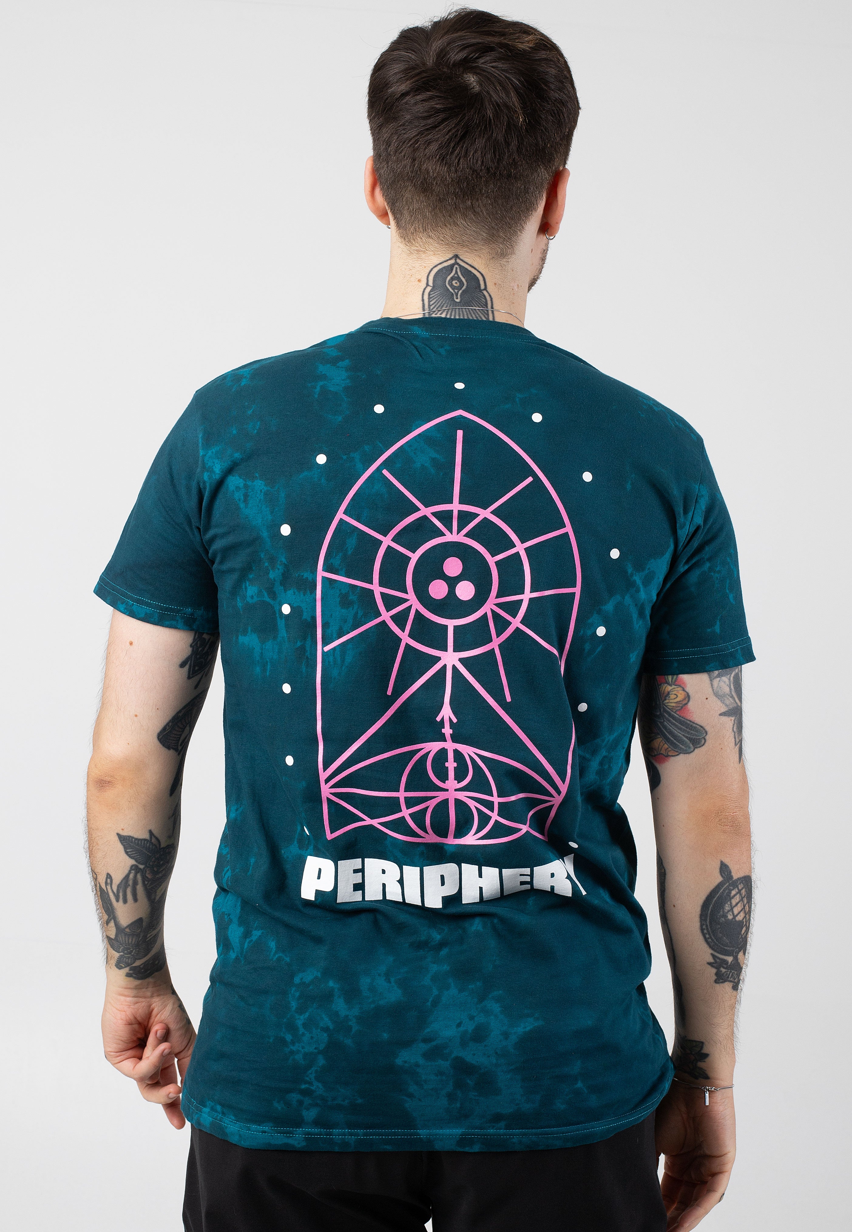 Periphery - 3Dot Geometric Symbols Teal Tie Dye - T-Shirt Cheap Sale Amazon