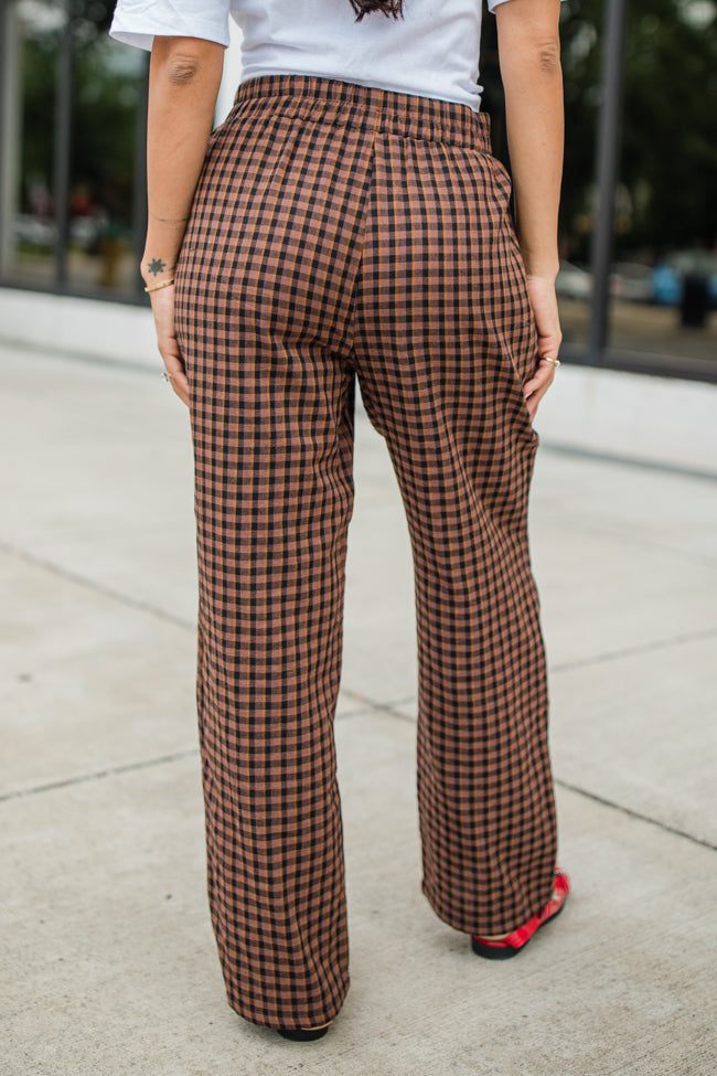 Daydreamer Brown and Black Plaid Boxer Pants FINAL SALE Cheap Affordable