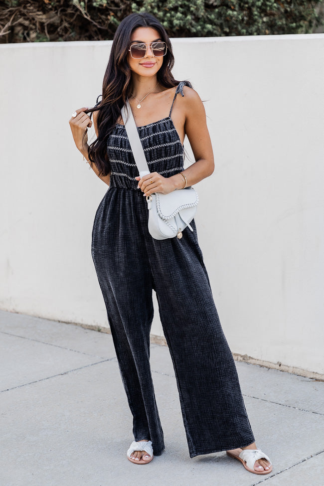 Jump For Joy Black Gauze Jumpsuit FINAL SALE With Paypal Cheap Online