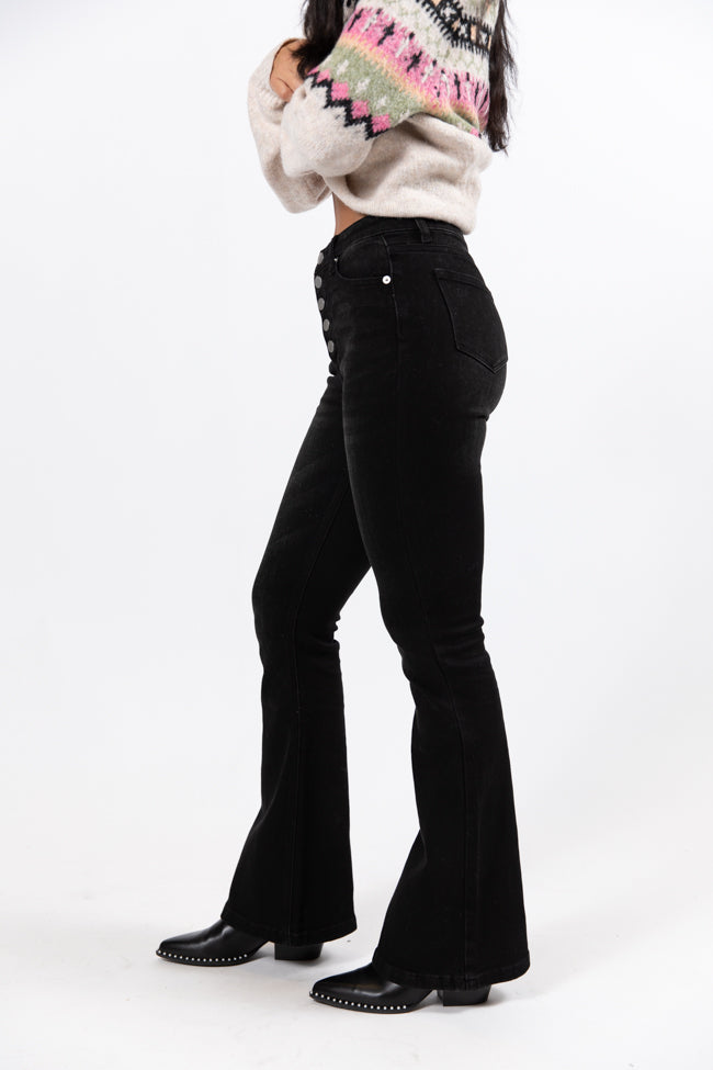 Midnight Moves Black Flared Jeans SALE Professional