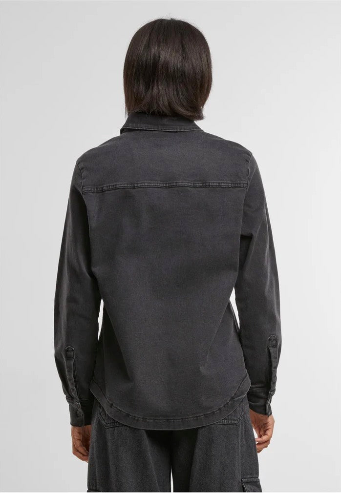 Urban Classics - Ladies Denim Black Washed - Shirt Outlet Extremely