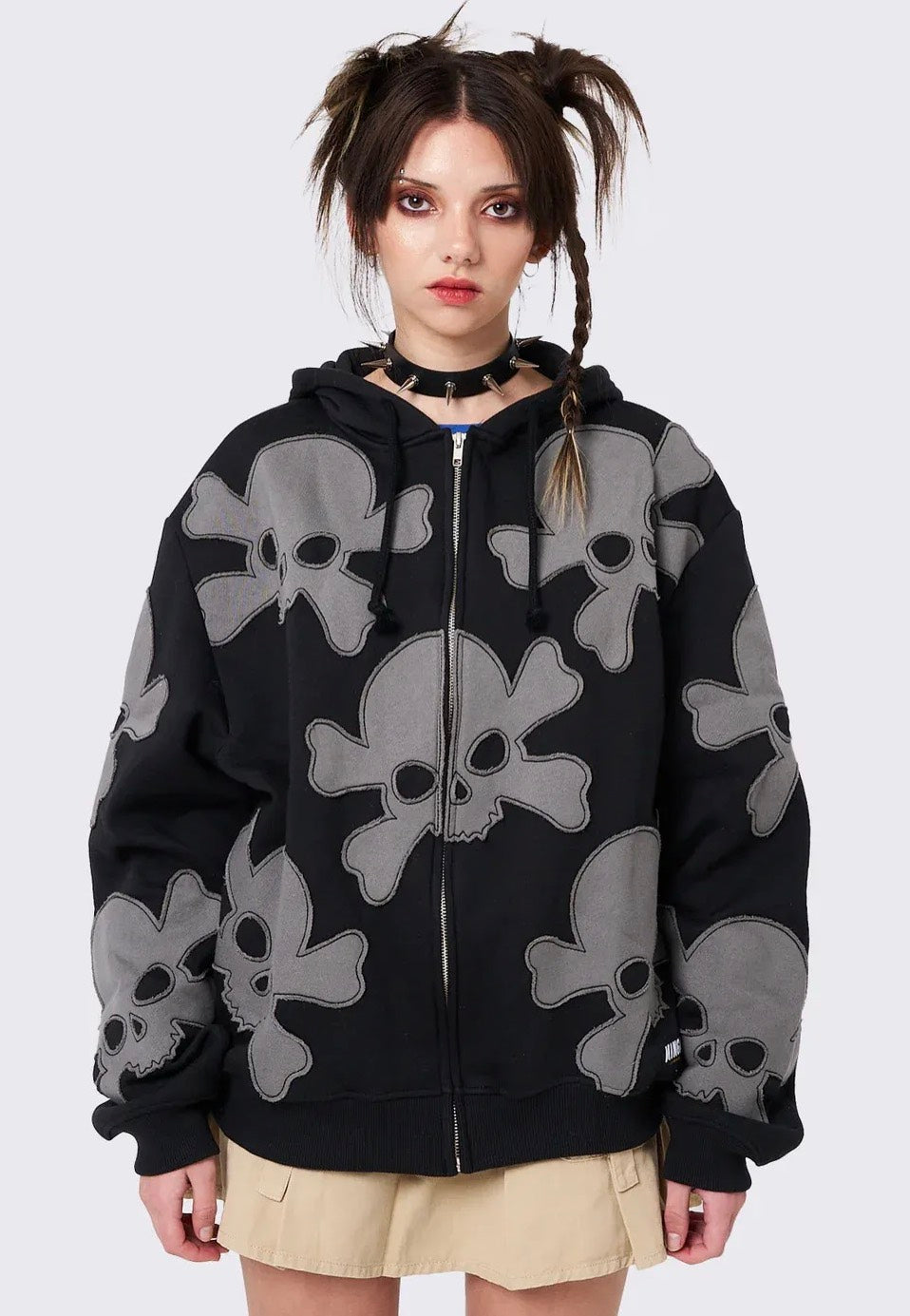 Minga London - Skull Craft Patch Oversized - Zipper Sale Cheap Pice