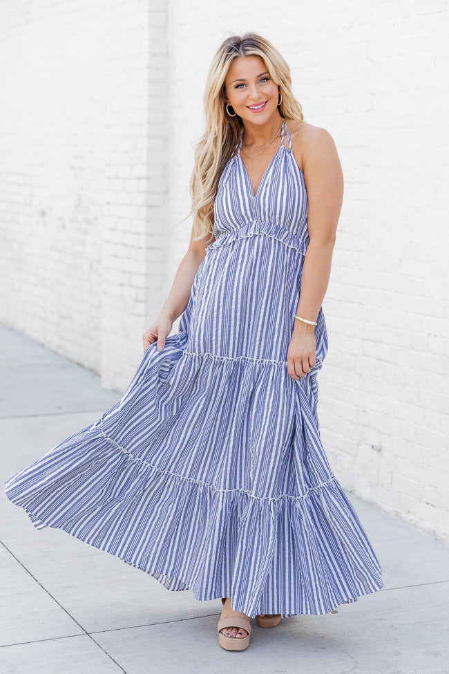 All I Want Is You Blue Striped Maxi Dress FINAL SALE Best Place To Buy