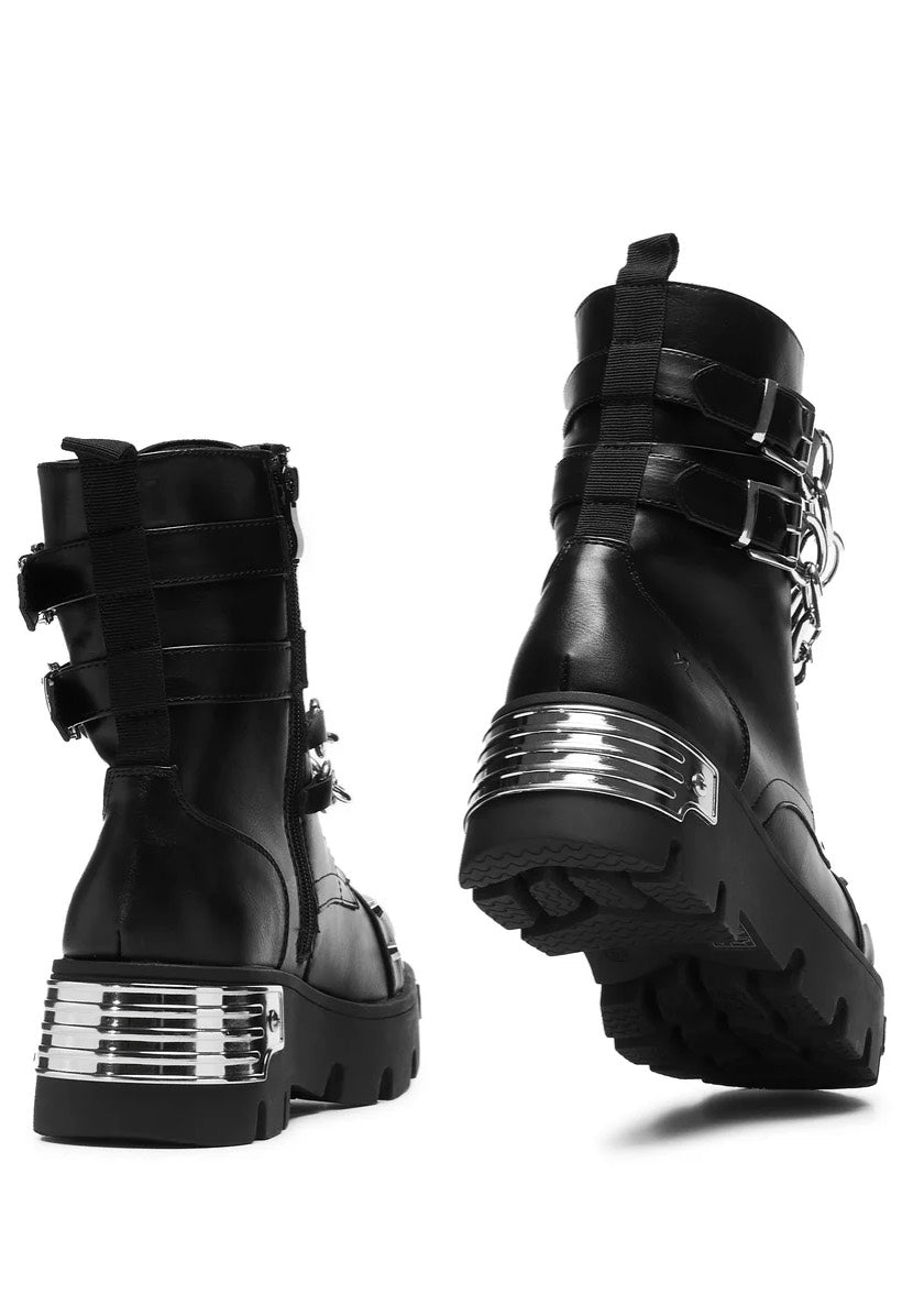 Koi Footwear - Shackled Shadows Heavy Duty Chain Biker Black - Girl Shoes Free Shipping Pay With Visa