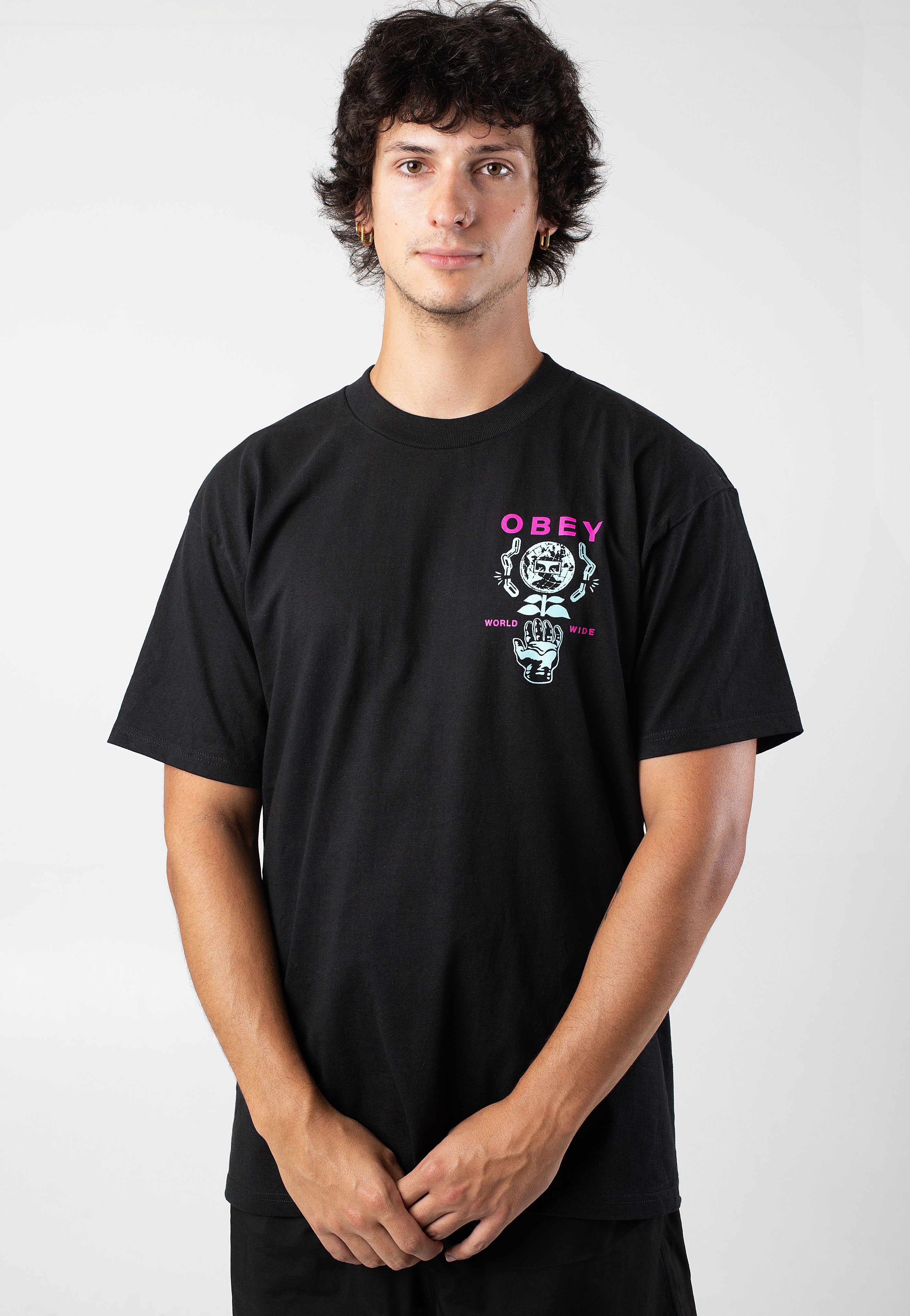 Obey - Helping Hand Black - T-Shirt Geniue Stockist Online