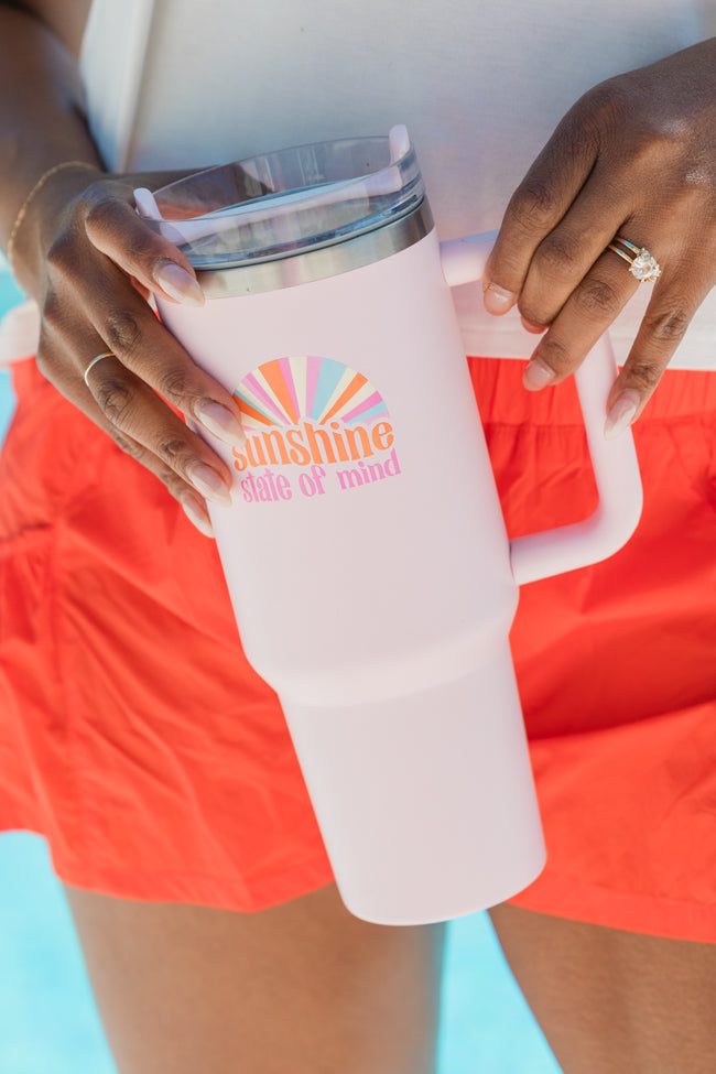 Sippin' Pretty Sunshine State Of Mind 40 oz Drink Tumbler With Lid And Straw