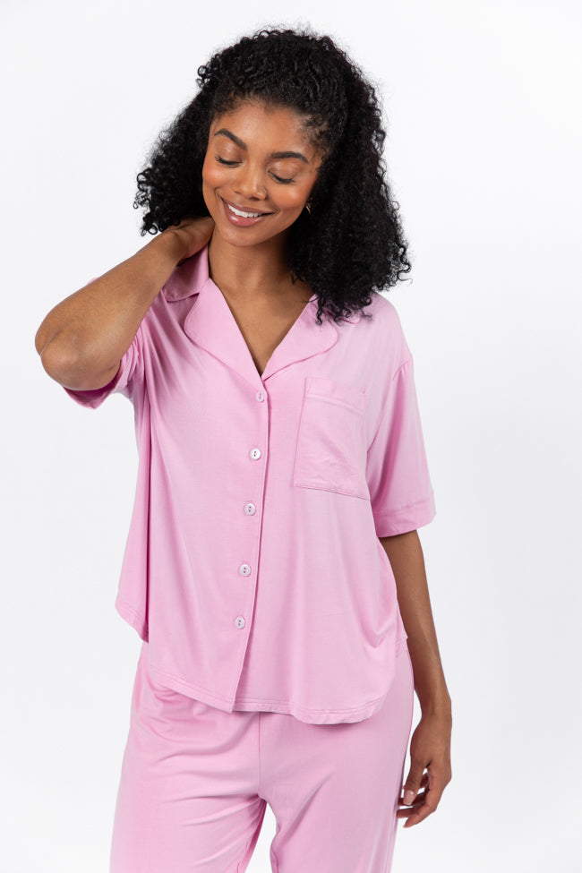 Good To Get Away Pink Bamboo Pajama Set FINAL SALE Cheap Sale Marketable